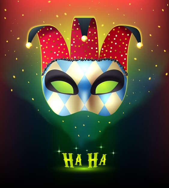 Realistic Carnival Mask Background