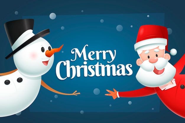 Free vector realistic cartoon christmas characters