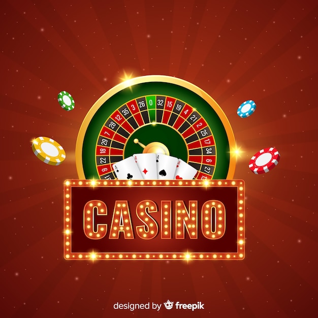 Realistic casino elements background