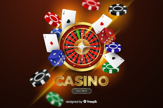 Realistic casino elements background