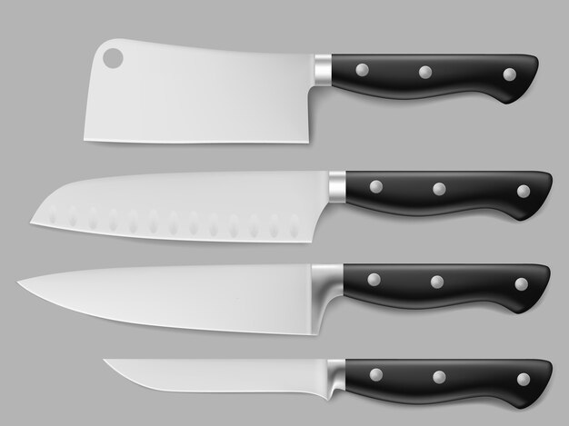 Realistic chef knife collection