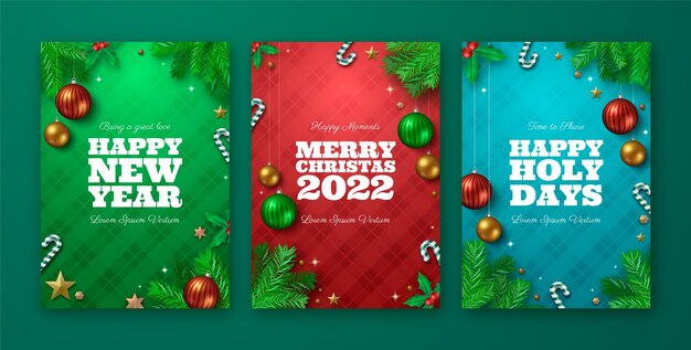 Realistic christmas pf 2023 cards