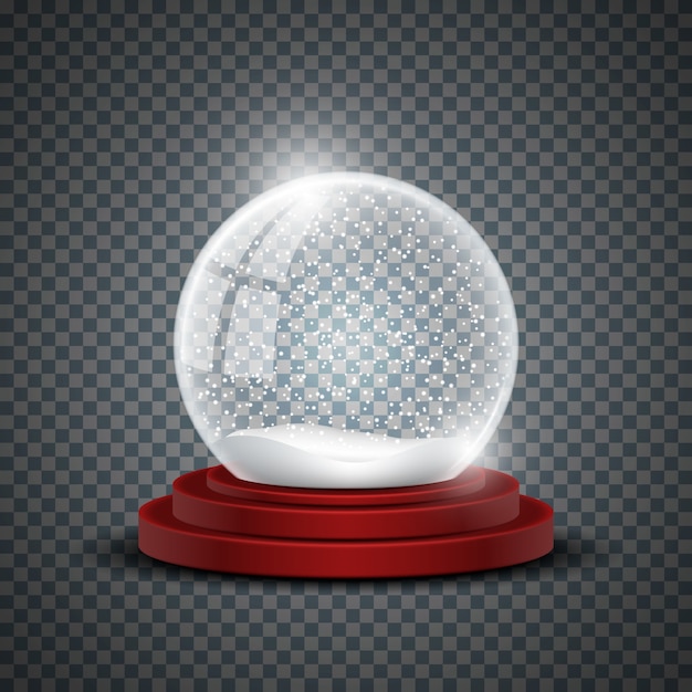 Free Vector realistic christmas snowball globe