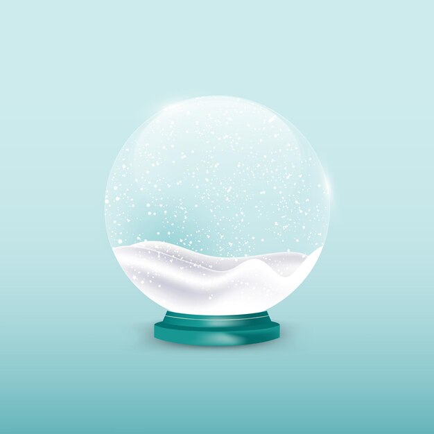 Free Vector realistic christmas snowball globe