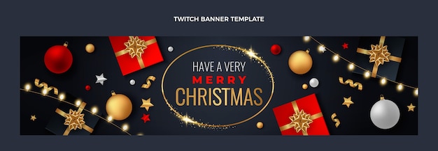 Realistic christmas twitch banner