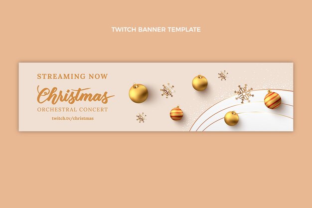 Realistic christmas twitch banner