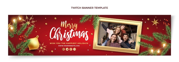 Realistic christmas twitch banner