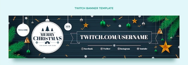 Realistic christmas twitch banner