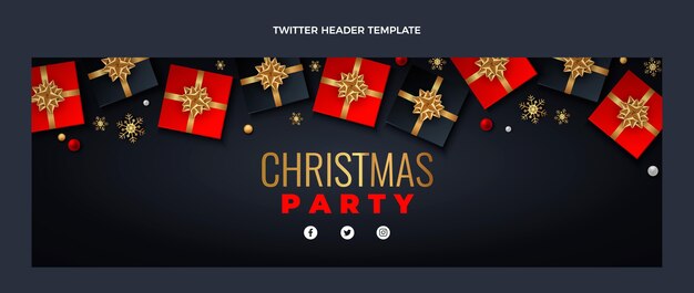 Realistic christmas twitter header