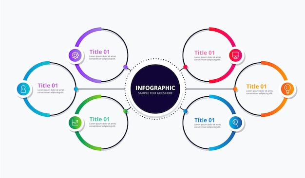 Free Vector realistic circular diagram infographic