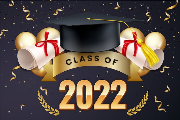 Free vector realistic class of 2022 background