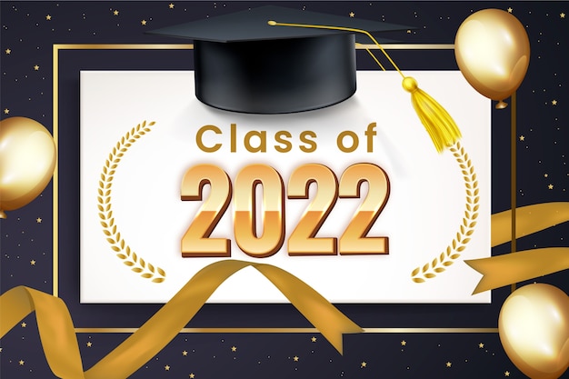 Realistic class of 2022 frame template