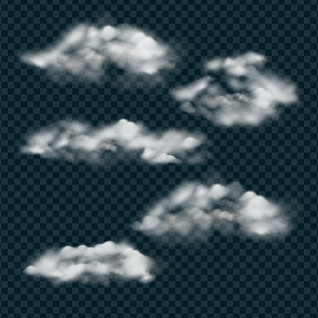 Realistic cloud in the sky collection