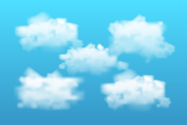 Realistic clouds collection