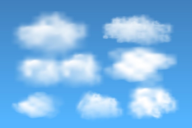 Realistic clouds collection