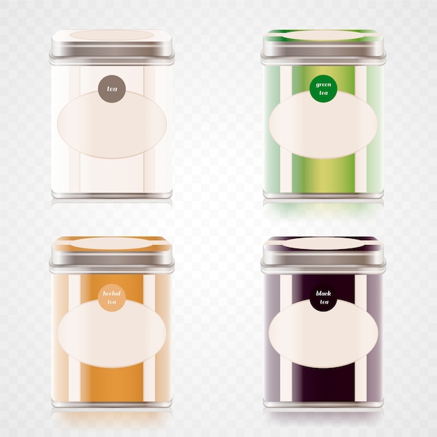 Free Vector realistic colorful tea