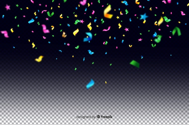 Free Vector realistic colourful confetti background