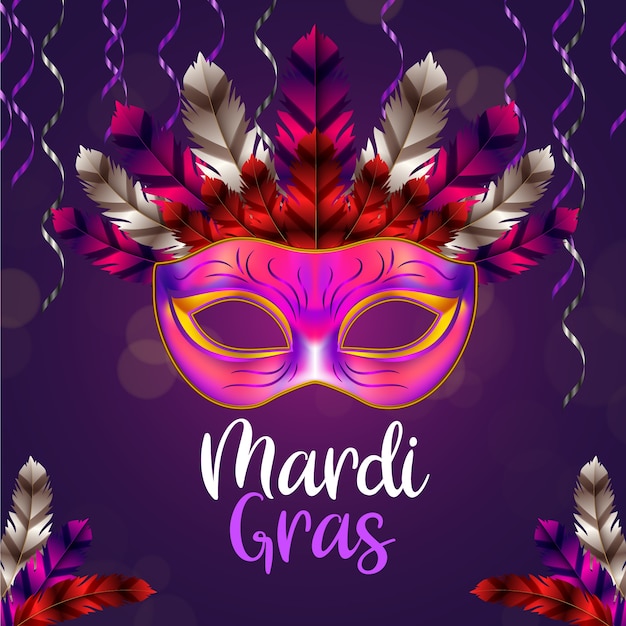 Realistic concept for mardi gras event