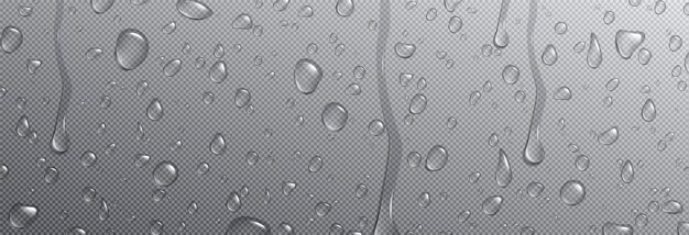 Realistic condensation water tears vector droplet