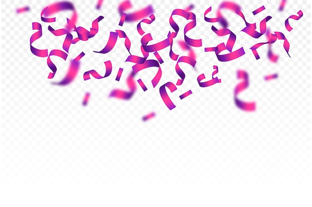 Realistic confetti background