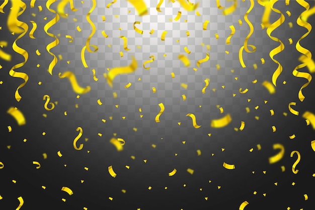 Realistic confetti background