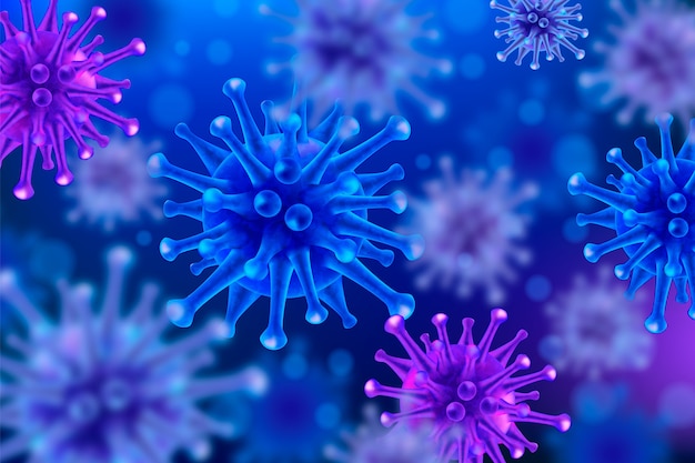 Realistic coronavirus background