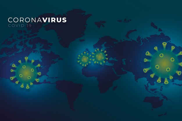 Realistic coronavirus map