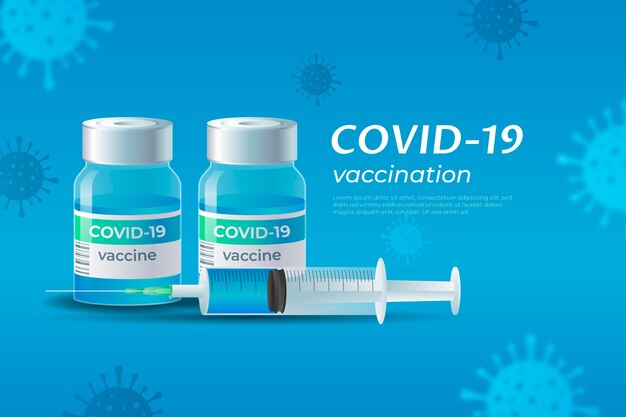 Realistic coronavirus vaccine wallpaper