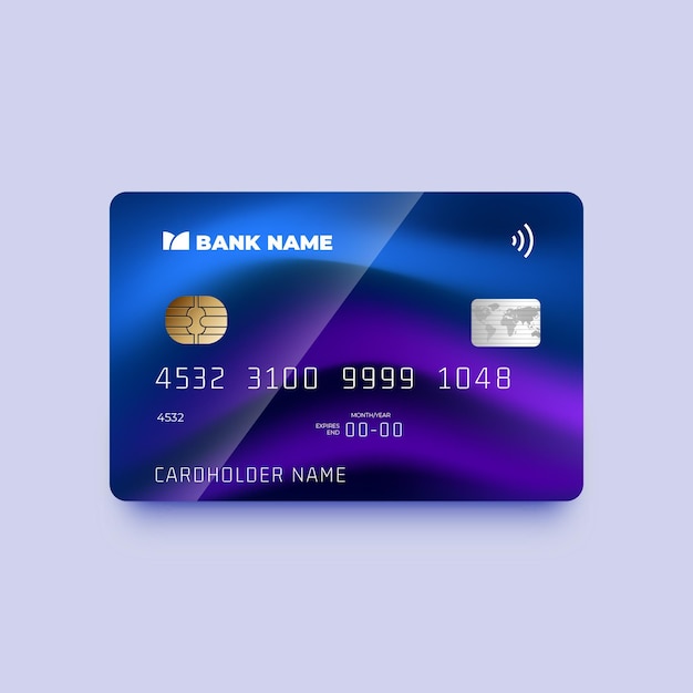 Free Vector realistic credit card design