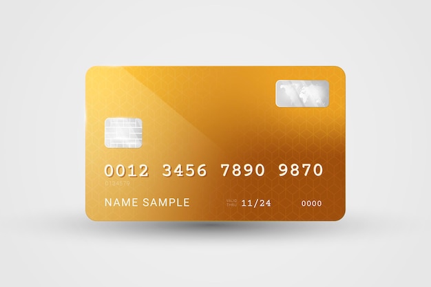 Realistic credit card design