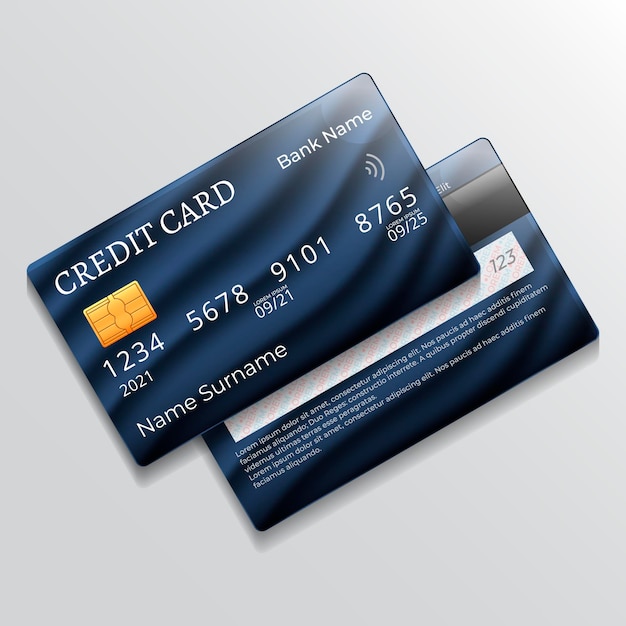 Free Vector realistic credit card design