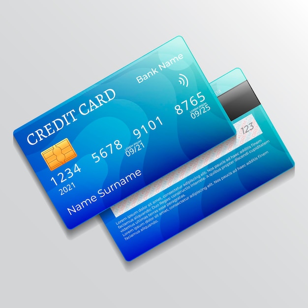 Free vector realistic credit card design