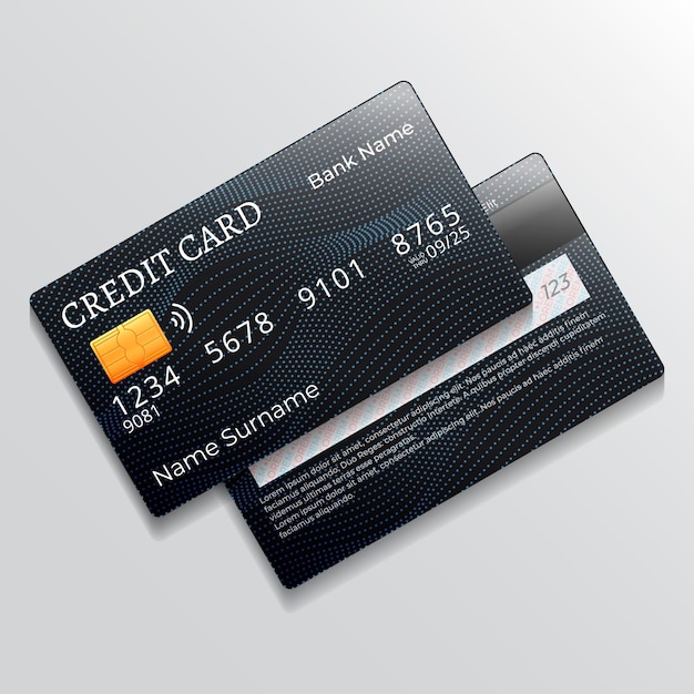 Free vector realistic credit card design