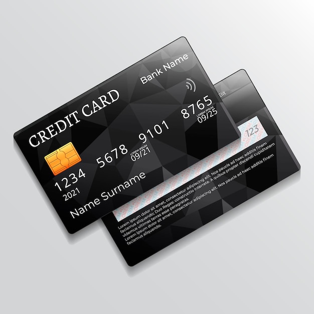 Free Vector realistic credit card design