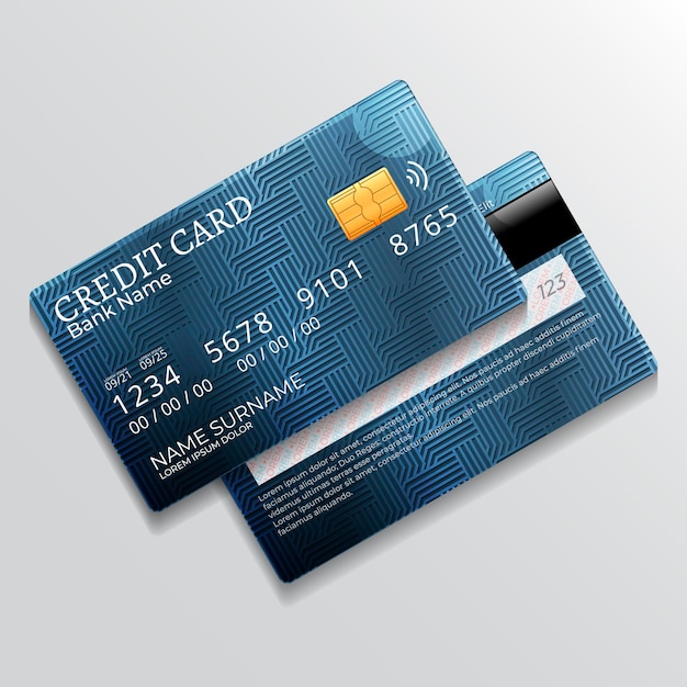 Free Vector realistic credit card design