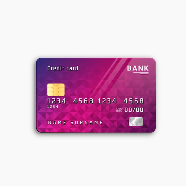 Free Vector realistic credit card design