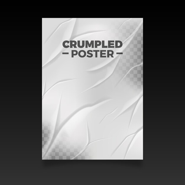 Realistic crumpled poster effect