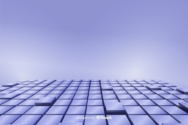 Realistic cubes floor background