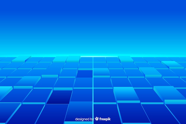 Realistic cubes floor background