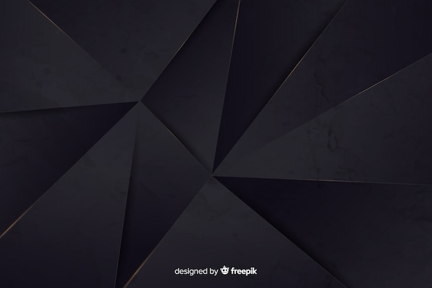 Free Vector realistic dark polygonal background