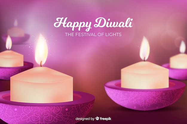 Realistic diwali background