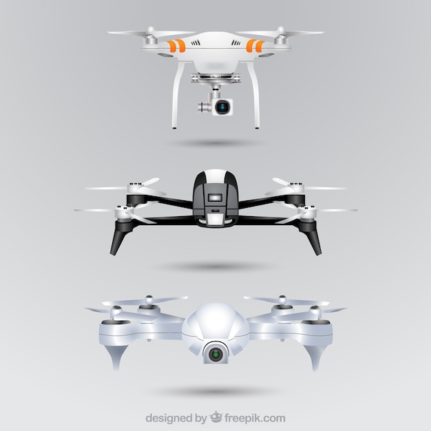 Free Vector realistic drone set