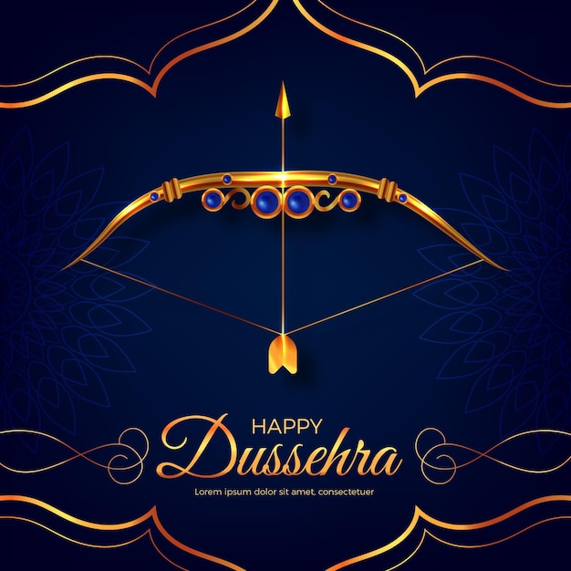 Free Vector realistic dussehra concept