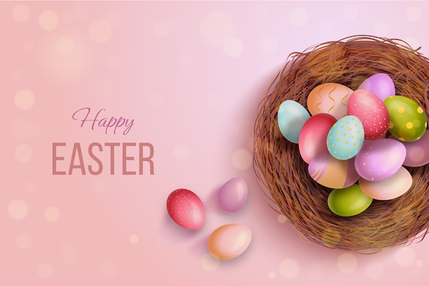 Free Vector realistic easter background