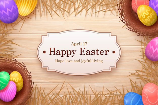 Free Vector realistic easter background