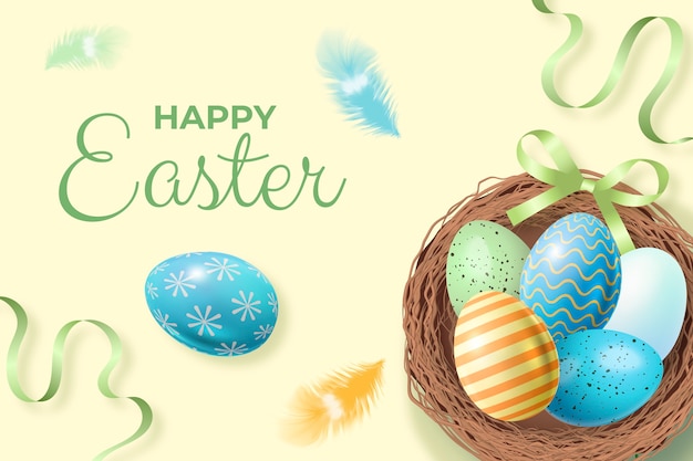 Realistic easter background