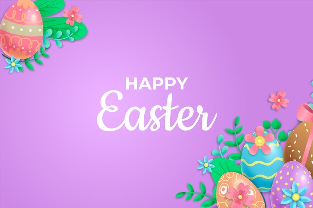 Realistic easter background