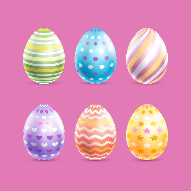 Free Vector realistic easter egg collection