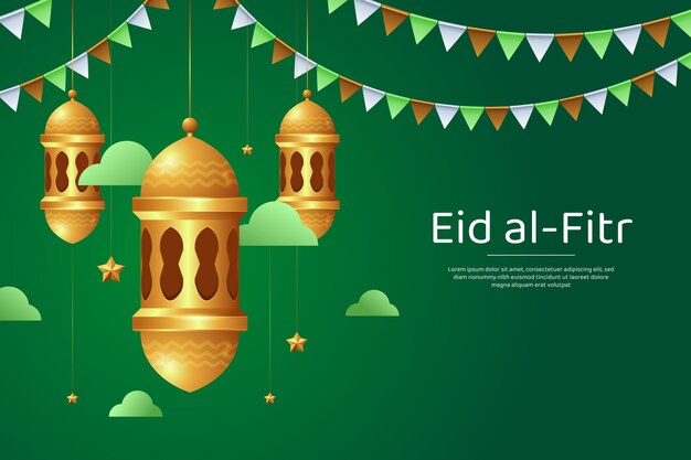 Free vector realistic eid al-fitr background