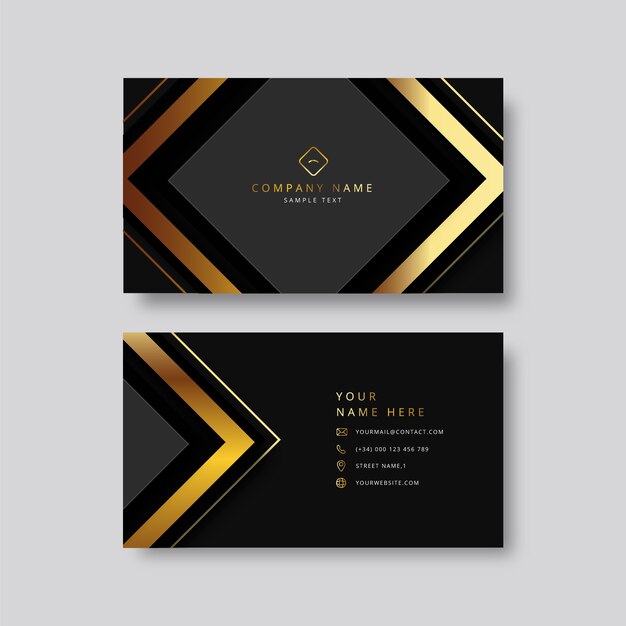 Realistic elegant business card design